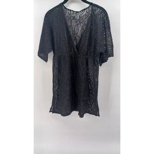 Kenneth Cole Tunic Swim Cover-Up Women's Small Black